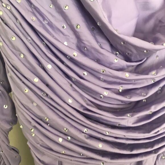 NWOT Alex Perry embellished rouched dress purple - Picture 8 of 12